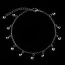 27cm Cute Silver 11 Small Bells Ankle Chain Women Alloy Anklet Bracelet Adjustable
