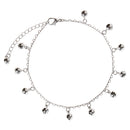 27cm Cute Silver 11 Small Bells Ankle Chain Women Alloy Anklet Bracelet Adjustable