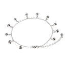 27cm Cute Silver 11 Small Bells Ankle Chain Women Alloy Anklet Bracelet Adjustable