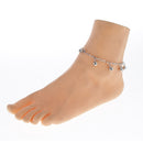 22.5cm Silver Small Bells Anklets Bracelet Women Craft Metal Ankle Chain