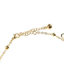 27cm Gold Heart Crystal Anklets Fancy Craft Adjustable Metal Ankle Chain