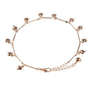Fashion Heart Metal Anklet DIY Bracelet Accessories With Extended Chain Bell