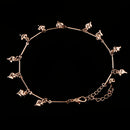 Fashion Heart Metal Anklet DIY Bracelet Accessories With Extended Chain Bell