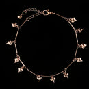 Fashion Heart Metal Anklet DIY Bracelet Accessories With Extended Chain Bell