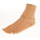 Fashion Heart Metal Anklet DIY Bracelet Accessories With Extended Chain Bell
