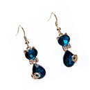 Exquisite Crystal Earring Cute Kitty Cat Earrings Women Jewelry Accessories