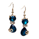 Exquisite Crystal Earring Cute Kitty Cat Earrings Women Jewelry Accessories