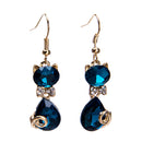 Exquisite Crystal Earring Cute Kitty Cat Earrings Women Jewelry Accessories
