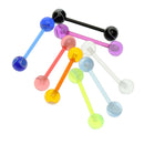 8 Pieces Assorted Color Acrylic Barbell Ball Tongue Nipplering Helix Studs 1.8mm