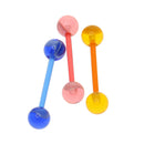 8 Pieces Assorted Color Acrylic Barbell Ball Tongue Nipplering Helix Studs 1.8mm