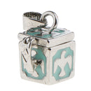 Vintage Geometric Cubic Urn Pendant Memorial Keepsake Charms Locket Jewelry