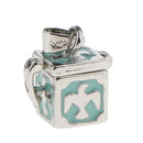 Vintage Geometric Cubic Urn Pendant Memorial Keepsake Charms Locket Jewelry