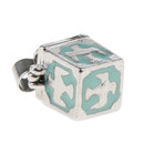 Vintage Geometric Cubic Urn Pendant Memorial Keepsake Charms Locket Jewelry
