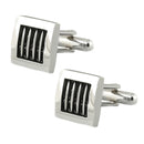 Black Stripe Texture Cufflink Formal Business Mens Formal Shirt Cuff Links