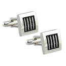 Black Stripe Texture Cufflink Formal Business Mens Formal Shirt Cuff Links