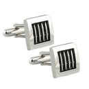 Black Stripe Texture Cufflink Formal Business Mens Formal Shirt Cuff Links