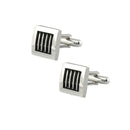 Black Stripe Texture Cufflink Formal Business Mens Formal Shirt Cuff Links