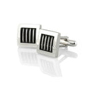 Black Stripe Texture Cufflink Formal Business Mens Formal Shirt Cuff Links