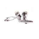 Fancy Boys Men White Steel Punk Vintage Metal Skeleton Skull Cufflinks