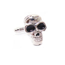 Fancy Boys Men White Steel Punk Vintage Metal Skeleton Skull Cufflinks