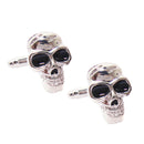Fancy Boys Men White Steel Punk Vintage Metal Skeleton Skull Cufflinks