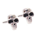 Fancy Boys Men White Steel Punk Vintage Metal Skeleton Skull Cufflinks