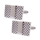 Men Fashion Stripe Rectangle Cufflinks Shirt Cuff Link For Wedding Bussiness