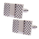 Men Fashion Stripe Rectangle Cufflinks Shirt Cuff Link For Wedding Bussiness