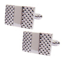 Men Fashion Stripe Rectangle Cufflinks Shirt Cuff Link For Wedding Bussiness