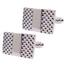 Men Fashion Stripe Rectangle Cufflinks Shirt Cuff Link For Wedding Bussiness
