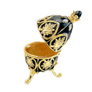 Luxury Crystal Egg Jeweled Flower Carving Trinkets Box Wedding Decoration