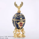 Exquisite Home Decoration Russian Easter Egg With Enamel Painted Metal Craft