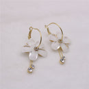 Fashion Women Jewelry Sweet Five Fowers Earrings Fringed Flowers Ear Studs