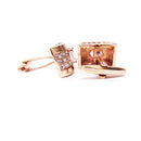 Fashion Rectangle Shirt Cufflinks Mens Wedding Party Accessory Rose Gold