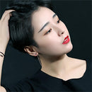 1 Pair Fashion Charm Women Long Tassel Pentagram Ear Studs Rose Gold Gift