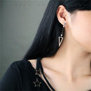 1 Pair Fashion Women Triangle Simple Tassel Ear Studs Rose Gold Accessory