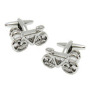 Stunning Bicycle Cuff Links Mens Brass Wedding Cufflinks Jewelry Silver