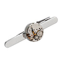 Steampunk Gothic Tie Bar Watch Movement Watch Part Design Tie Clips Mens