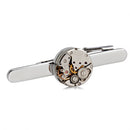 Steampunk Gothic Tie Bar Watch Movement Watch Part Design Tie Clips Mens