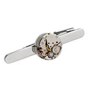 Steampunk Gothic Tie Bar Watch Movement Watch Part Design Tie Clips Mens