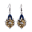 Fashion Exaggerated Alloy Rhinestone Earrings Drop Dangle Hook Women Jewelry