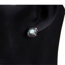 Women Luxury Fashion Square Rhinestone Alloy Gemstone Delicate Stud Earring