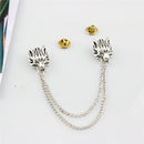 Charming Mens Business Suit Brooch Pin Chain Jewelry Festival Party Accessory