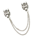 Charming Mens Business Suit Brooch Pin Chain Jewelry Festival Party Accessory