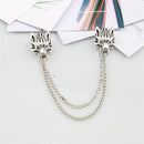 Charming Mens Business Suit Brooch Pin Chain Jewelry Festival Party Accessory