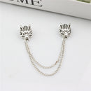 Charming Mens Business Suit Brooch Pin Chain Jewelry Festival Party Accessory