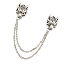 Charming Mens Business Suit Brooch Pin Chain Jewelry Festival Party Accessory