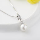 Fashion Natural Shell Beads Wild Hypoallergenic Pendant Necklace Silver