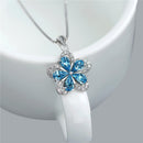 Luxury Fine Jewelry 925 Sterling Silver Plum Flower Necklace Birthday Gift