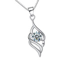 Luxury Angel Wing Pendant Fine Jewelry 925 Sterling Silver Charms Necklace
